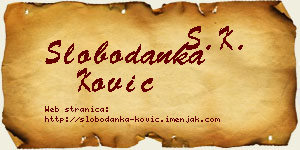 Slobodanka Ković vizit kartica